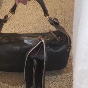 Auth. MIU MIU leather bag with wallet